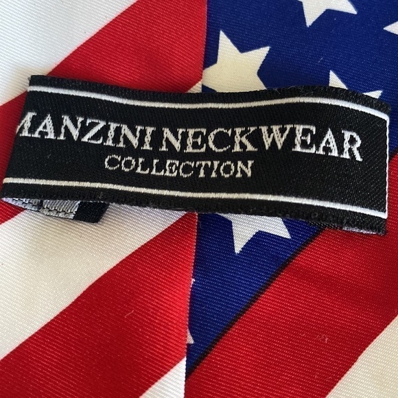 Manzini Neckwear Collection Orange Brown Polyester Men’s Neck Tie Made In China - Picture 4 of 6